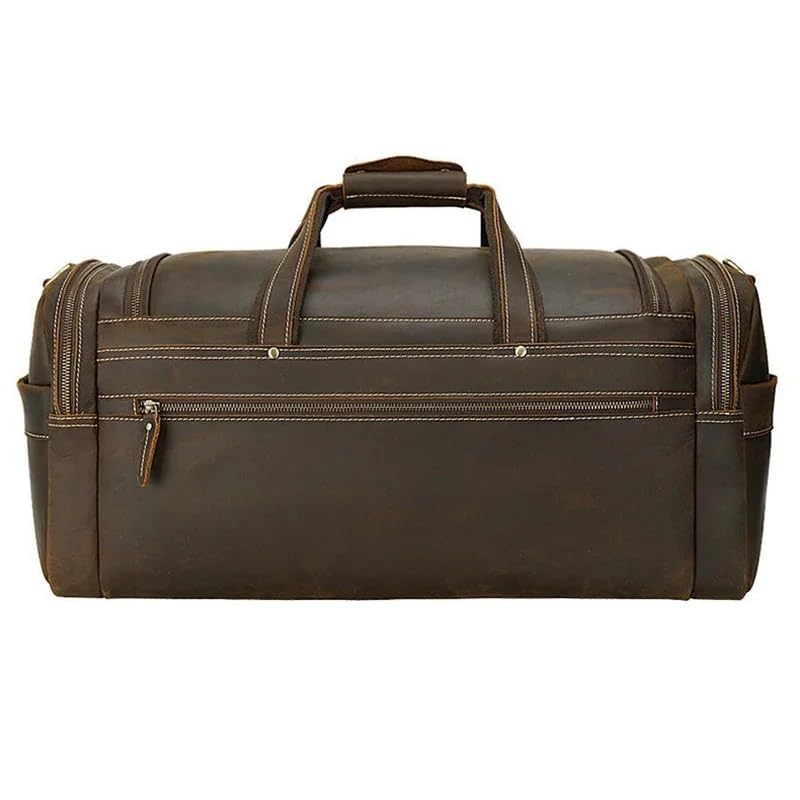 Men's Leather Travel Bag Big Capacity Male Travel Duffel Cowhide Weekend Bag Carry on Extra Large Luggage Bag3