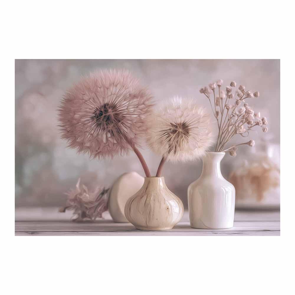 ZAMAEIU Landscape Pictures For Wall Dandelions Bunch art prints and posters, Suitable for Living Room Bedroom Decor apartment Wall Decoration(beige)-80x120cm Unframed