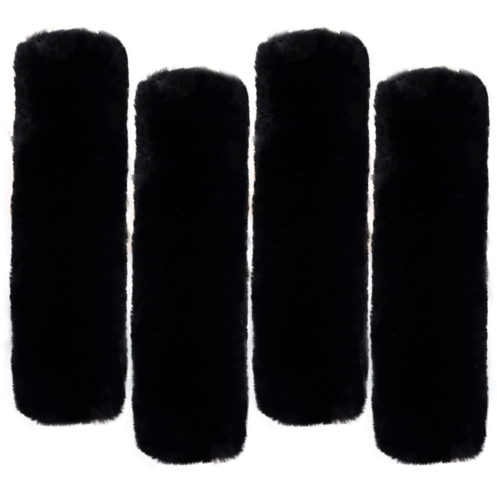 4 Pack Seat Belt Covers for Adults and Kids, LUOYOYY Soft Fur Seat Belt Straps Pads Fluffy Seat Belt Neck Protector Furry Seat Belt Shoulder Pad Car