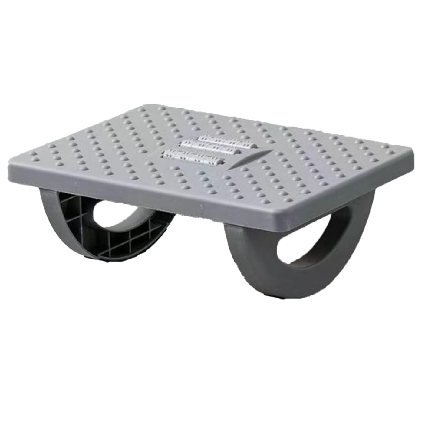 Rolling Foot Stool Under Desk, Foot Massage Rest Step Stool for Home and Office(Gray)