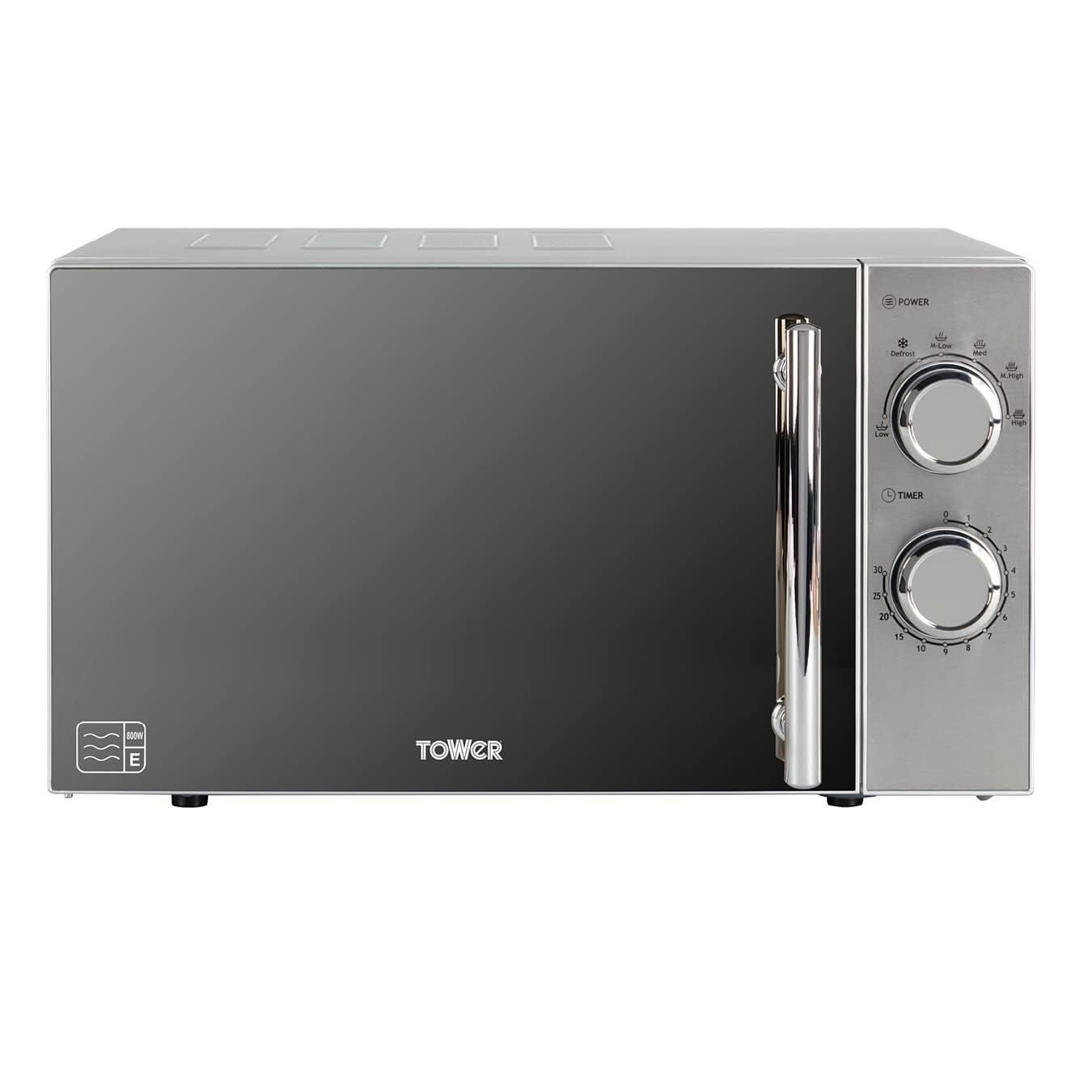 Tower 20L Manual Microwave - Silver - 800W - T24015S