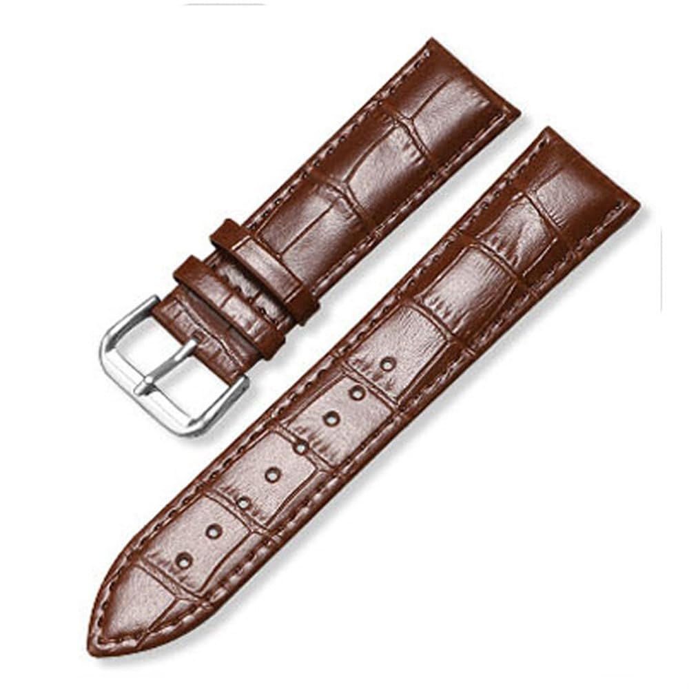 Cinturini, Cinturino for Orologio in Pelle con Motivo a Nodo di bambù(White,21mm)