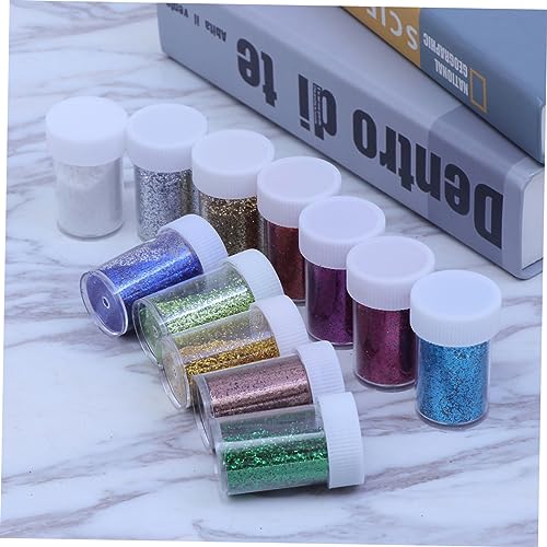 EXCEART 12 Pó De Colorido Diy Feito à Mão Glitter Em Pó Lantejoulas Filho