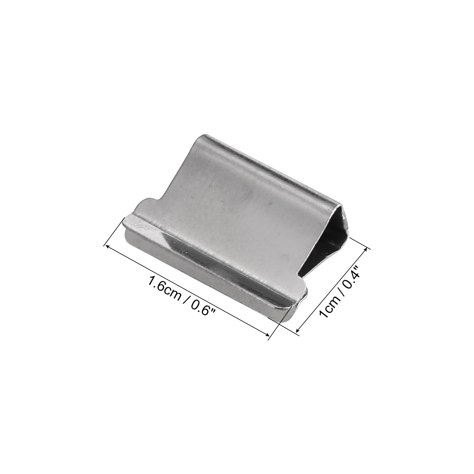 PATIKIL 0.6" x 0.4" Binder Clips, 50 Pcs Reusable Metal Refill Clip Binding for Clam Clip Dispenser Silver Tone - Image 2