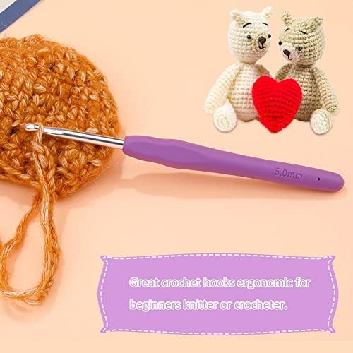 SHWAKK Crochet Hook, 5.0 mm Ergonomic Crochet Hook for Arthritic Hands - 4