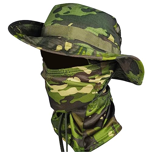 NALEINING Viseira de sol + boné balaclava, chapéu de proteção solar ao ar livre, para pesca, escalad