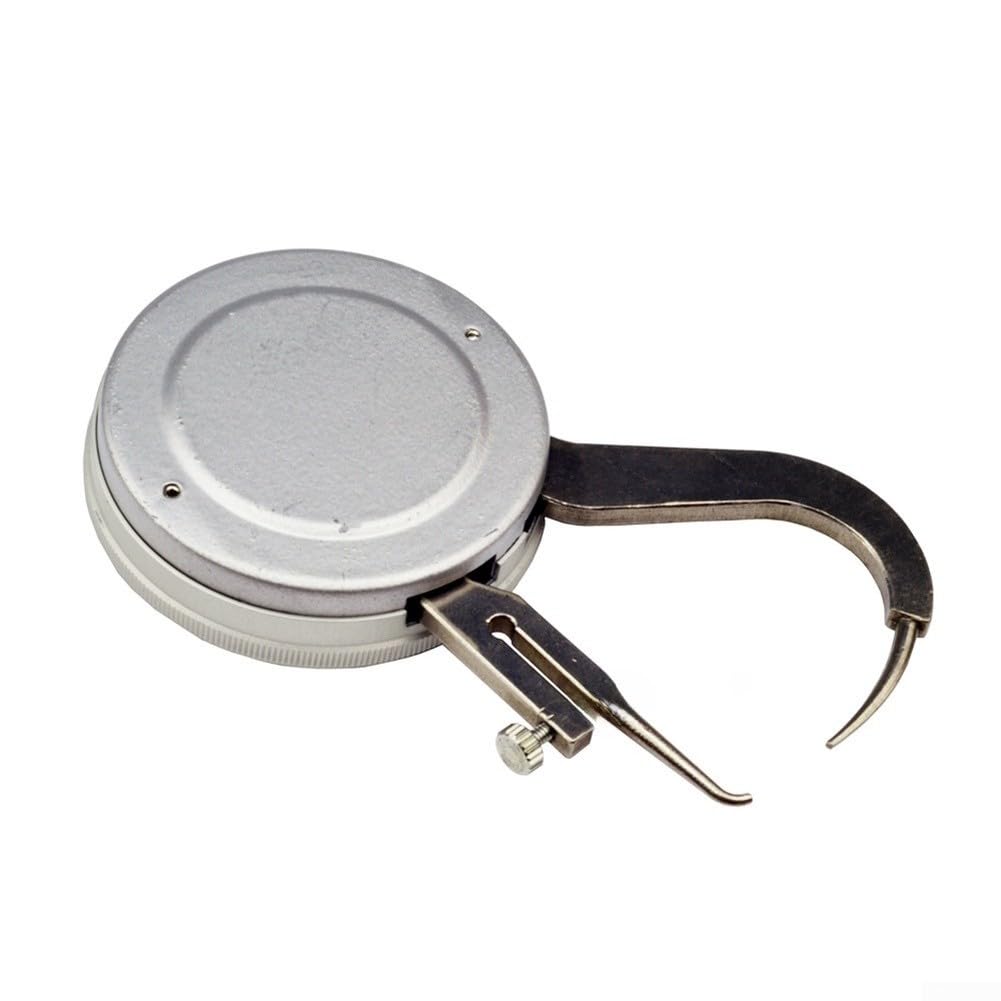 Medidor de espesor de mano 0-10mm para calibrador de dial con puntero puntiagudo para medición de chapa de metal herramienta de plata