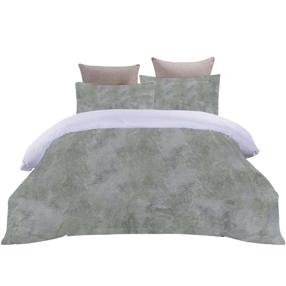 Ccfqiangtie Marble Texture Modern Minimalist Stone Pattern,Bedding Set King Size 3D Printed,Adults Teenager Girls Boys Microfiber Fluffy Kingsize Duvet,Cover Set King Size Bedding/230x220cm