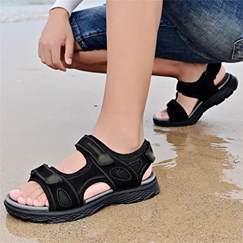 Beach Sandals Men's Shoes Genuine Leather Flats Leisure Platform Shoe Men Casual Sandals Outdoor Footwear(41)3