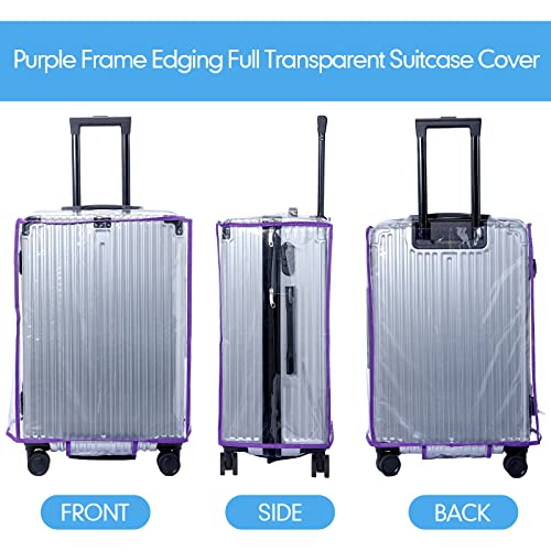 image for Jexine 3 Pcs PVC Luggage Cover Waterproof Transparent Suitcase Cover T