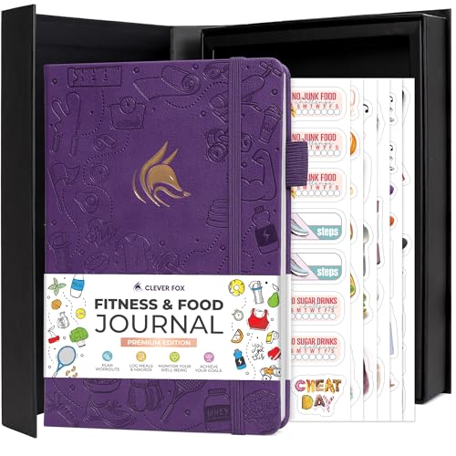 Journal de fitness et d'alimentation de qualité supérieure format A5 violet