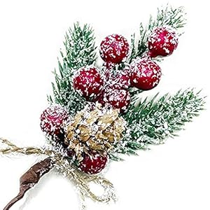 Christmas Berries Red Stems Evergreen Pine Branches 8pcs Christmas Picks Spray Artificial Pine Cones Holly Stem Craft Winter Holiday Floral Picks for Decoration DIY Xmas Garland Wreath Ornaments Christmas Berries Red Stems Evergreen Pine Branches 8pcs Christmas Picks Spray Artificial Pine Cones Holly Stem Craft Winter Holiday Floral Picks for Decoration DIY Xmas Garland Wreath Ornaments
