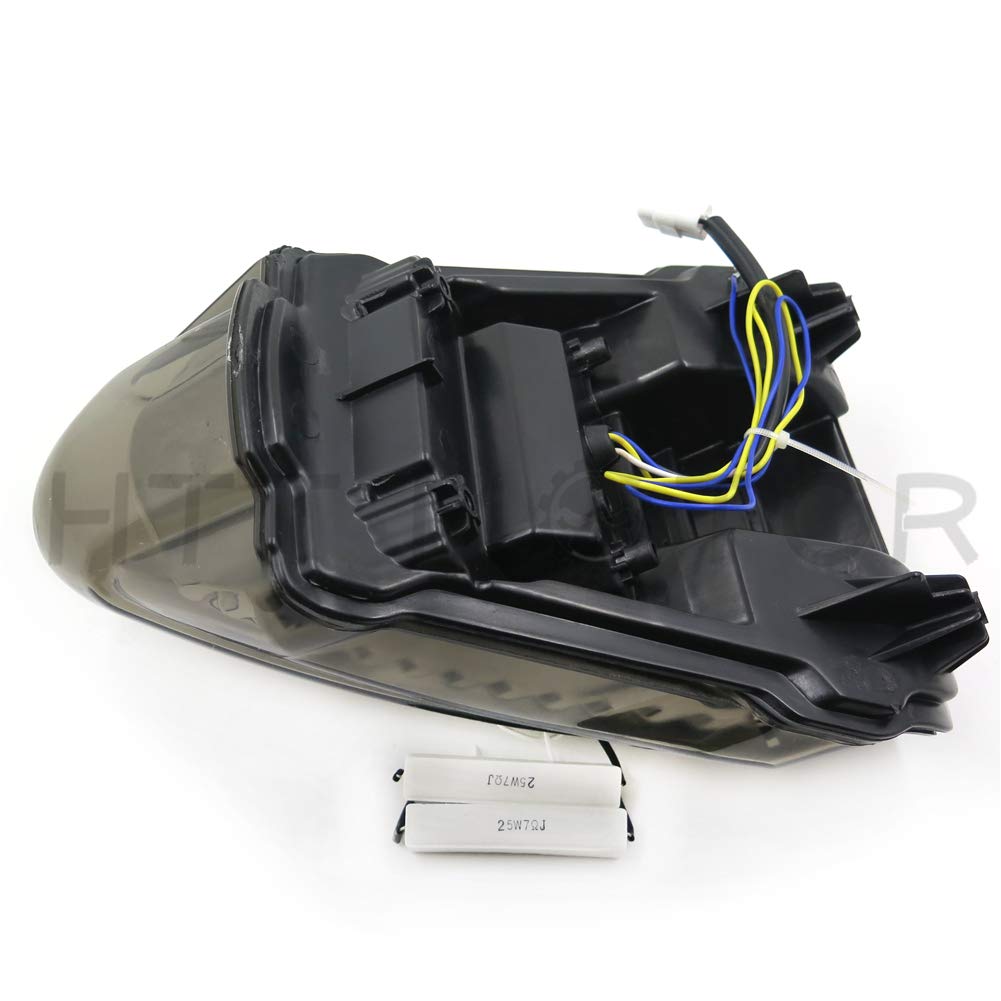 AVDB LED-achterlicht Met Geïntegreerde Knipperlichten – Voor Suzuki Hayabusa 1340 (2008-2018) – Rookzwart – Inclusief Weerstanden – E-keurmerk (uitgezonderd Knippers)