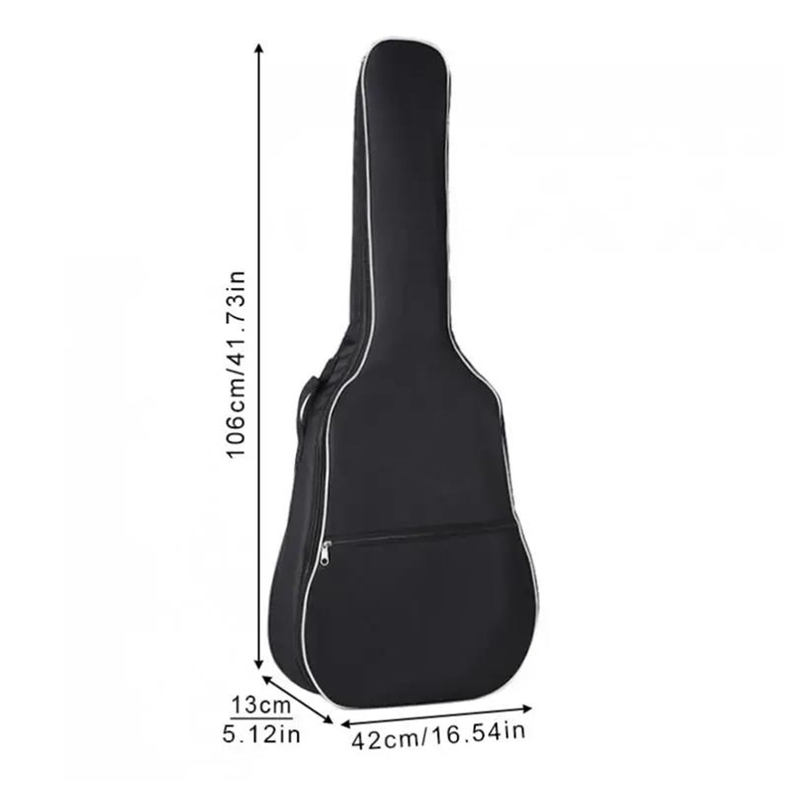 Czarny Przenośny Plecak Z Podwójnym Paskiem Na Gitarę Akustyczną Wodoodporny Tkaniny Oxford Zestaw Budowy Gitary(Black)