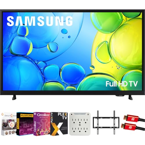 Image of Samsung 32 inch 1080P FHD F6000F 4K Smart TV 2025 Bundle with Premiere Movie Streaming + 19-45 Inch TV Wall Mount + 6-Outlet Surge Adapter + 2X HDMI Cable & Complete Home Theater Beginner