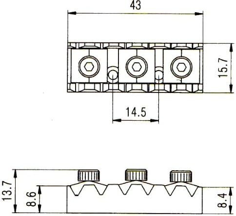 43mm Floyd Rose Locking Nut in gold including screws and wrench