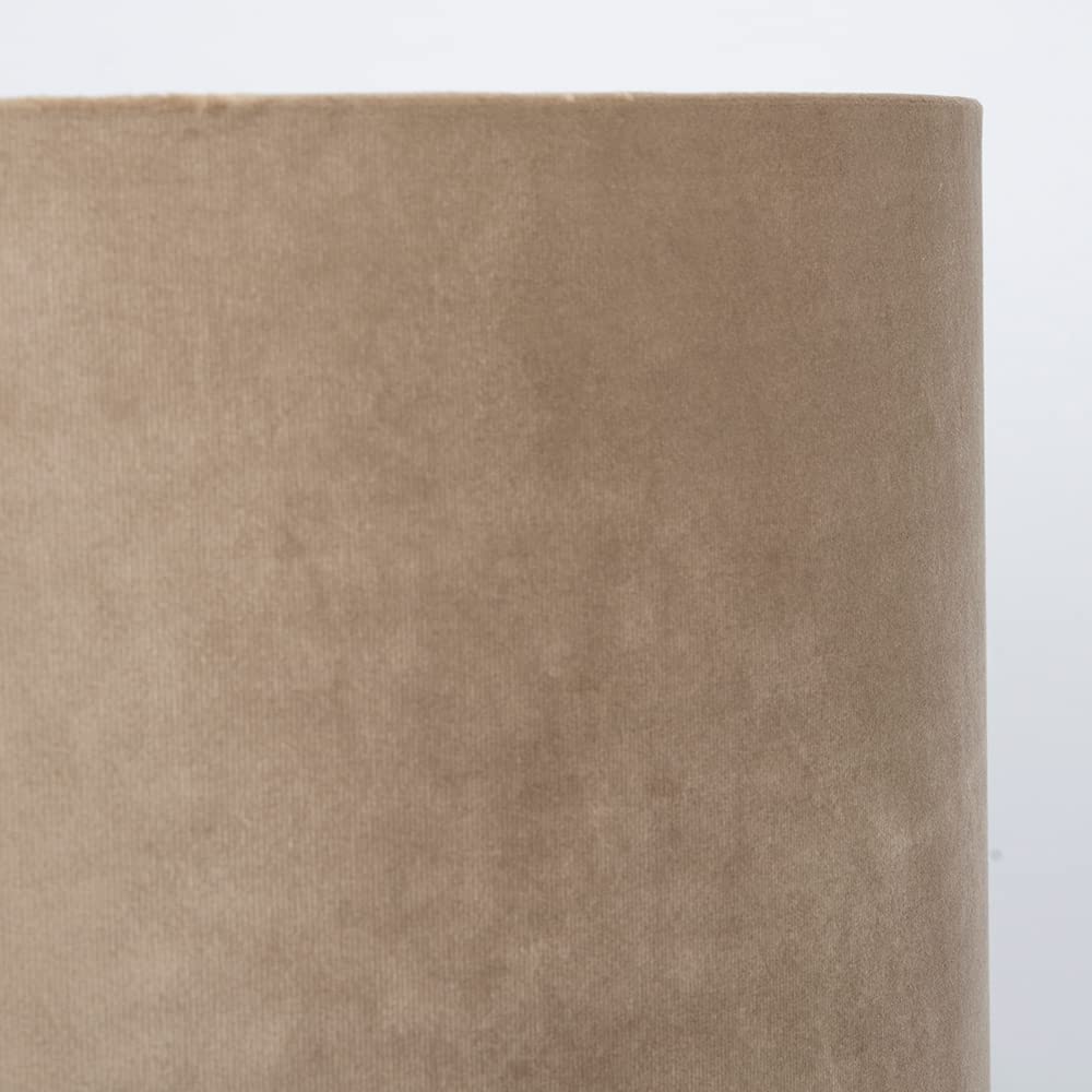 Uniqq Paralume in velluto tortora, Ø 40 cm-40 cm di altezza