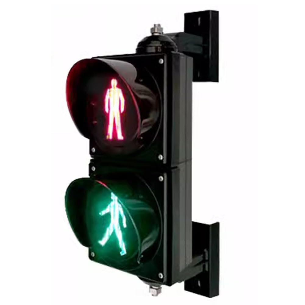 Sygnalizacja świetlna LED, sygnalizacja świetlna LED - Czerwony/zielony znak dla pieszych, 100 mm wskaźnik ostrzegawczy dla bezpieczeństwa drogowego, garaż zewnętrzny, nauka szkoły jazdy, pilot DC12