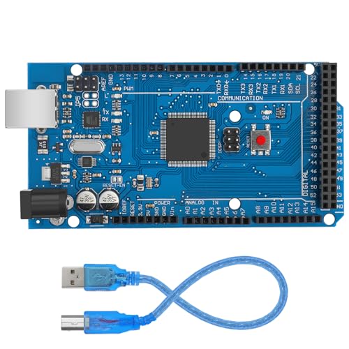 MEGA R3 Board ATmega 2560 with USB Cable, MEGA 2560 R3 Development Board Compatible with Arduino