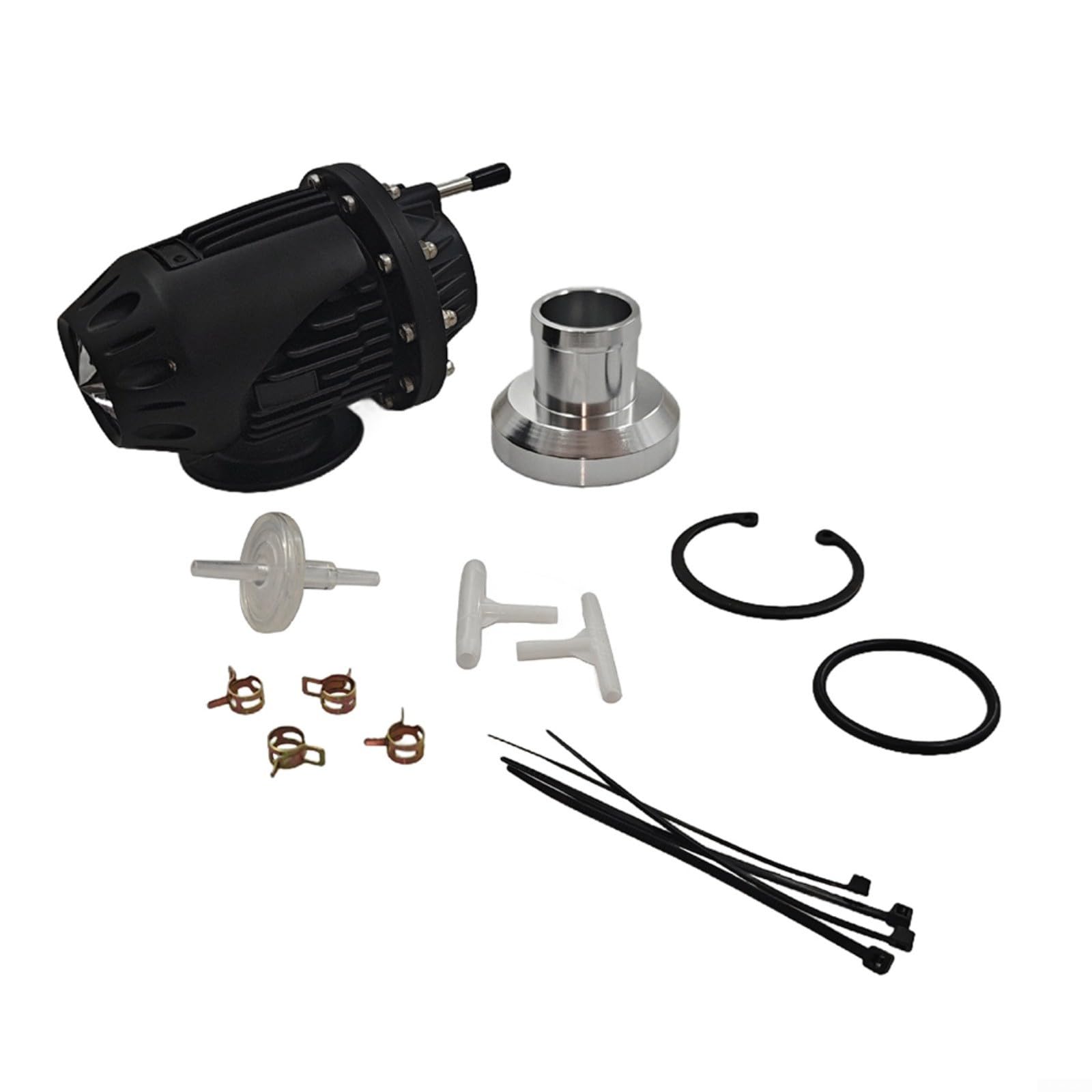 Valve de décharge turbo compatible SQV4 noire contre les fuites d'air