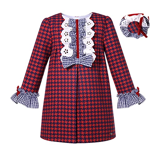 Pettigirl Girls Vintage Christmas Winter Red Plaid Casual Clothes Kids Toddler Pretty Fashion Birthday Party Dresses