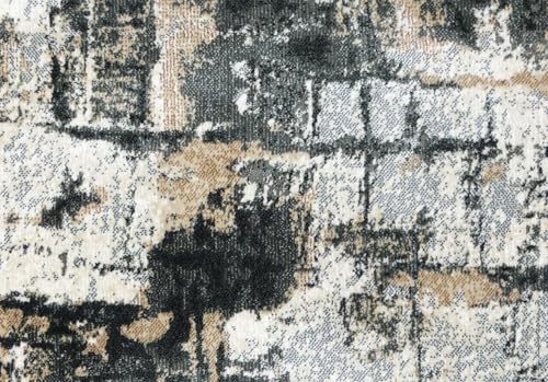 Image of Super Soft Art Collection Abstract Modern Classical Design Carpets Highest Density Silk Carpets for Home Living Room Bedroom /Hall (4x6 feet (120 x 180 cm) Multi Vintage1 I)