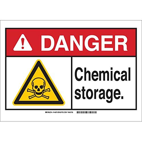 Panneau fibre de verre Brady Chemical Storage ultra résistant 17,8 x 25,4 cm