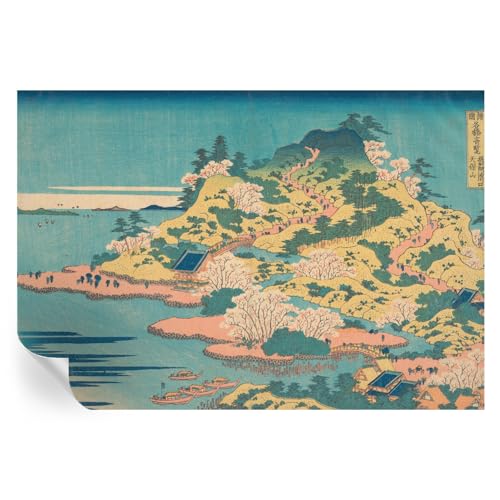 Vinilos decorativos de paisaje japonés para crear un salón zen de 152x104 cm 2