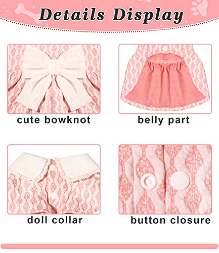 Topkins Dog Dress Valentines Day Dog Sweater Dress Soft Dog Dress Cute Pet Clothes Outfit For Small Medium Dogs Girl (Pink, L) #TOP1