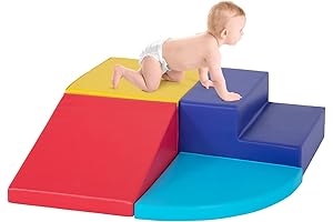 4-Piece Set Foam Climbing Toys for Toddlers 1-3: Climb, Crawl, and Slide Safely!