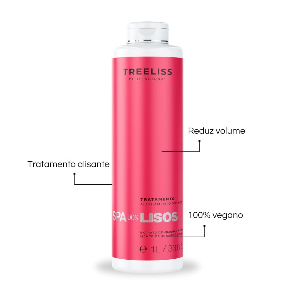 Tree Liss Profissional Spa dos Lisos Straightening Kit Keratin Formaldehyde-Free Alisado Organic Vegan 2 steps (shampoo + treatment)