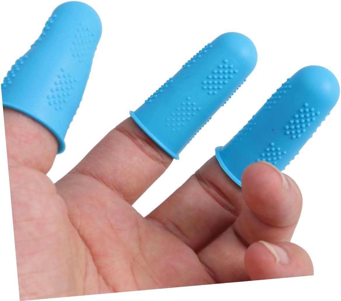 12pcs Flexible Stretchy Nail Art Finger Protectors Medium Hand Gloves for Teachers BBQ