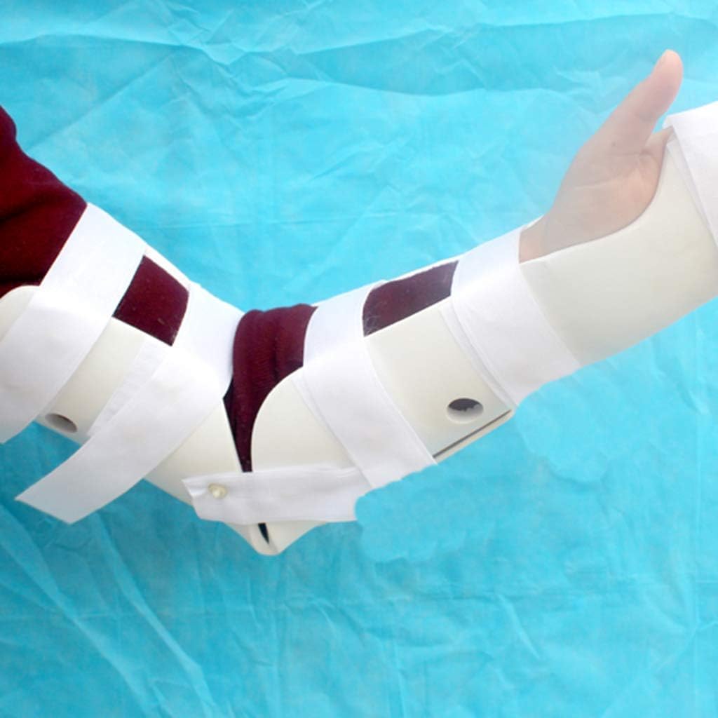 Tutore per Gomito Stabilizzatore per Gomito Bianco Stecca per Braccio Imbracatura per Spalla Immobilizzatore per Spalla Supporto Medico Traspirante per Le Braccia Ferite per Frattu, Left, Medium