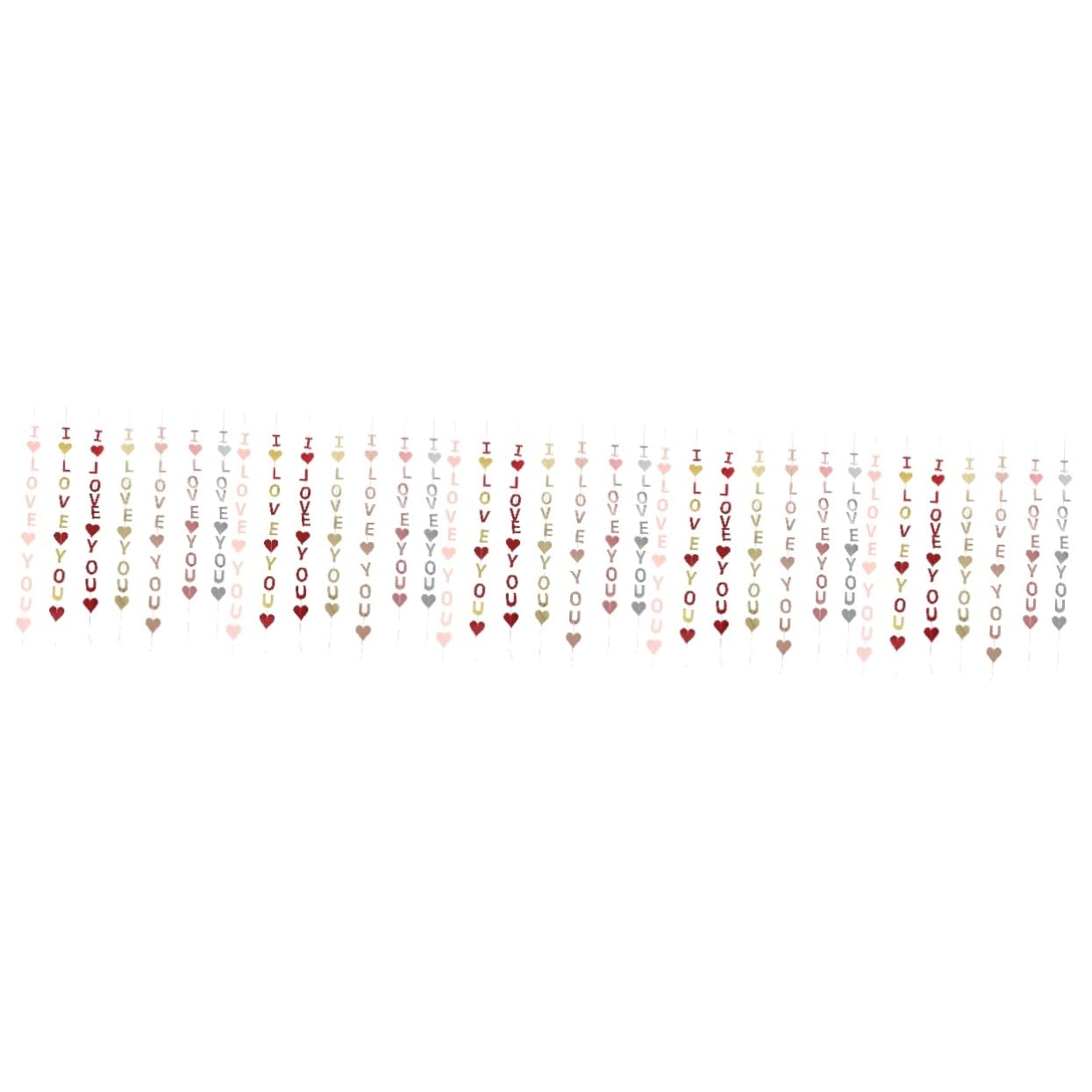Gadpiparty 5 Set Di Decorazioni A Forma Di Cuore Per San Striscioni Per Matrimonio Ghirlande A Forma Di Cuore Ti Amo Decorazioni Da Appendere 7 Pezzi*5