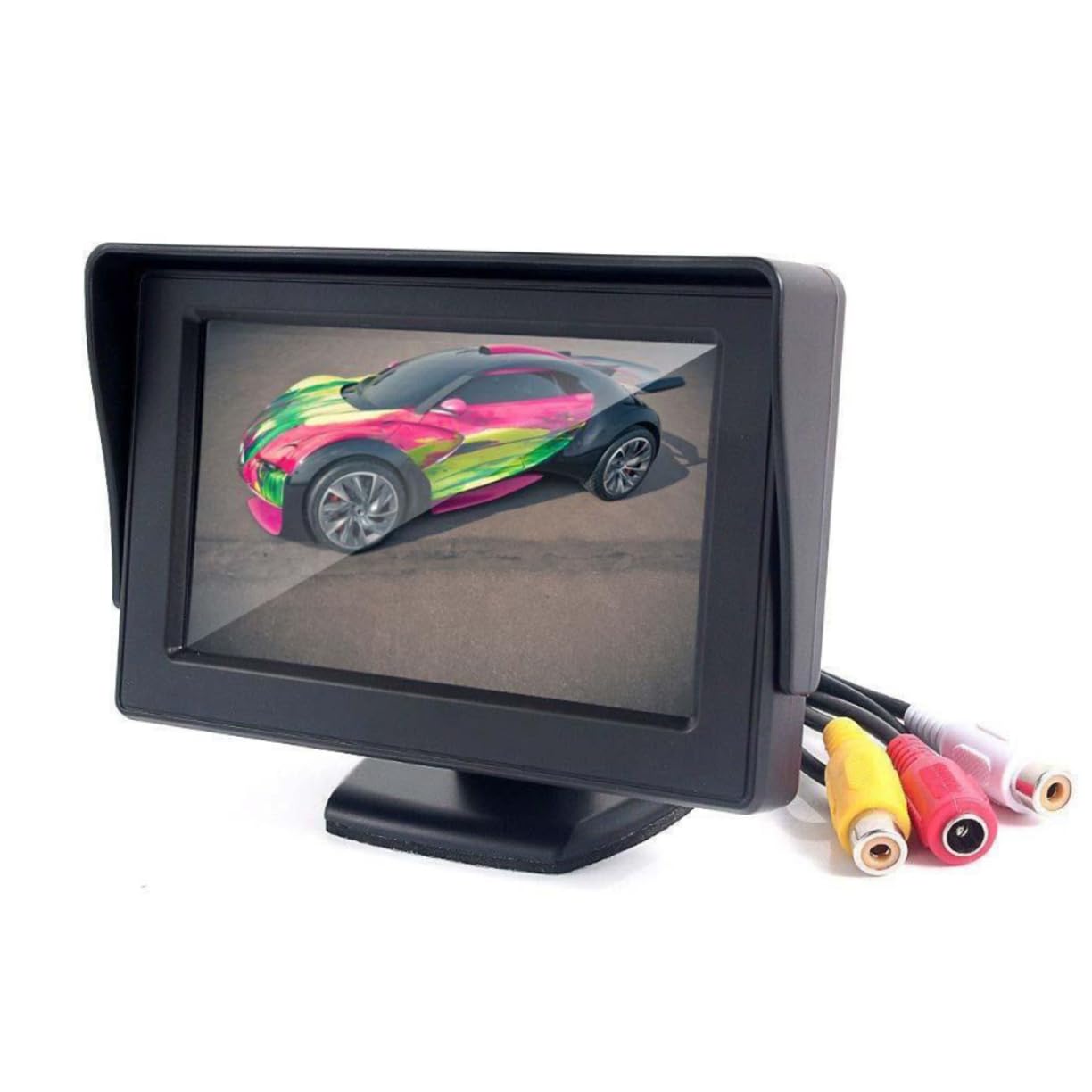 Car Headrest Monitor Rear View Backup Display with Dual Video Input Automatic Activation High-Resolution LCD Screen for Safe