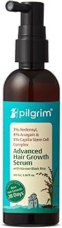 Pilgrim Redensyl 3% + Anagain 4% + Baicapil Advanced Hair Growth Serum (30ml) for Scalp with Korean Black Rice, Saw Palmetto | Control Hair Fall, Stimulate Hair Regrowth, Hair (100ml, (Pack of1))