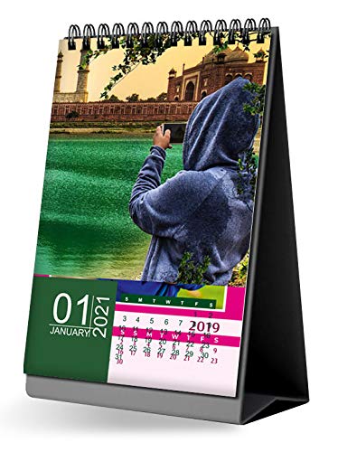 Image of Brown Cloud Personalized Table /Desk Calendar with Personalised /Customized Photographs /Message /Quote for Personal /Corporate Gift (005) (5)