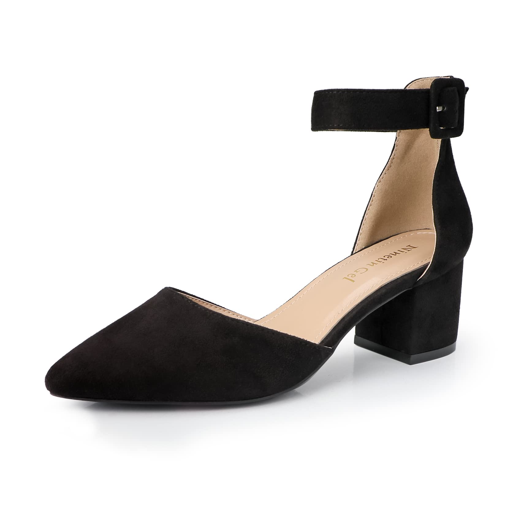 High Heels Chunky Heel Pointed Closed Toe Pump Shoes Party