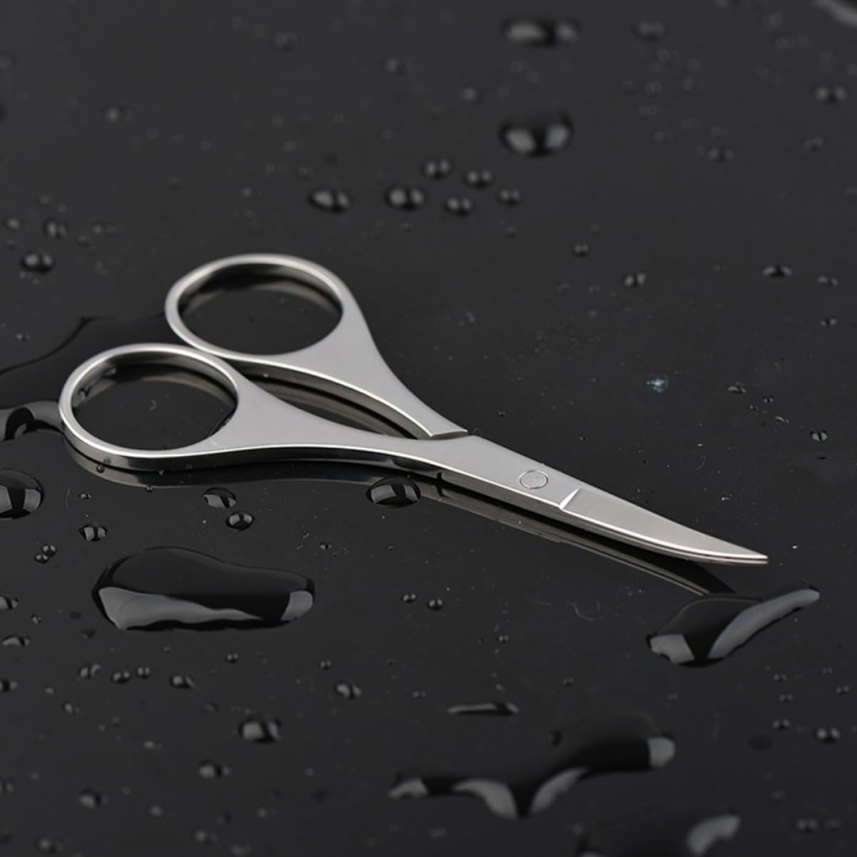 POPETPOP Tijeras de Acero Inoxidable para Vello Nasal y Cejas Puntas Redondas y Corte Seguro