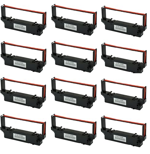Cinta compatible para Star Micronics SP700 SP712 12PK Negro/Rojo miniatura 1