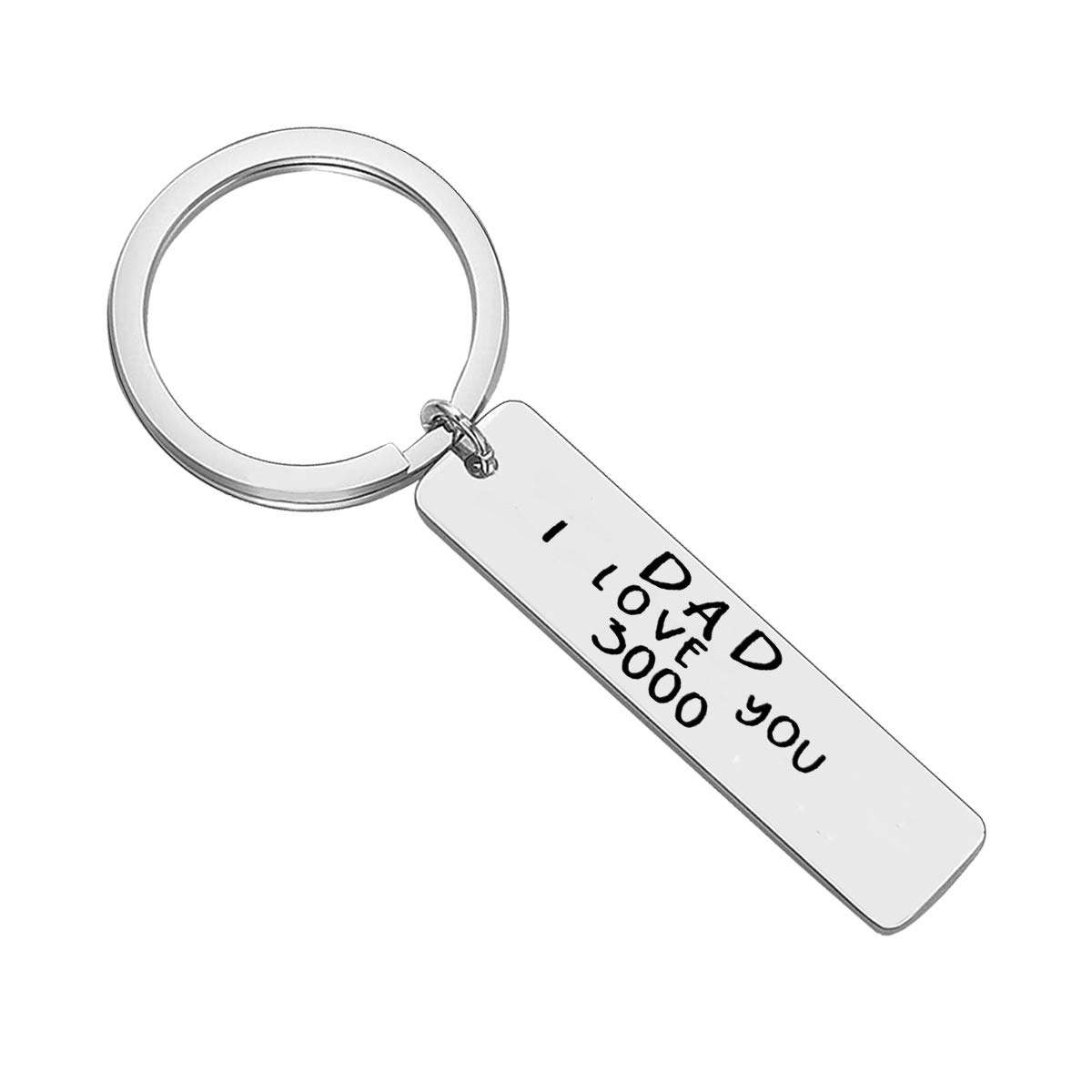 Fathers Day Key Ring Gifts for Dad from Son Daughter Dad I Love You 3000 Keyring Christmas Birthday Gift for Father Daddy Thanksgiving Day Gift for Dad I Love You Keyring Gift for Father