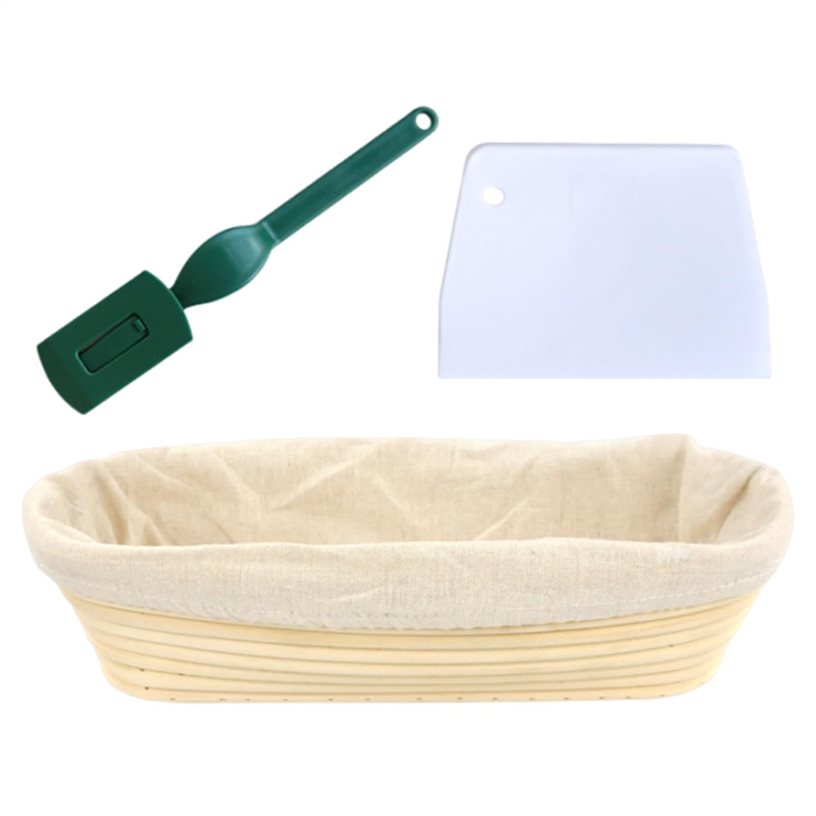 Sauerteig -Teigschüssel - Ovaler Fermentationskorb, Proofing Bowl Mit Rattan Liner | Handgefertigte Brotformwerkzeug Für Vollkornbacken, Vorbereitungskorb Für Heimbäcker Und Brotrezepte