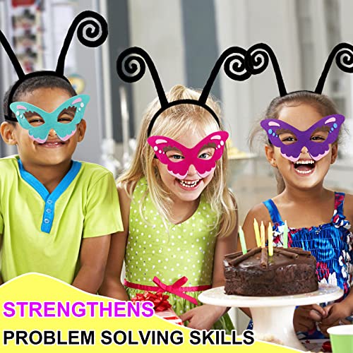 Irolewin Toddler Kids-Butterfly-Wings-Costume For Girls-Dress-Up Mask Headband, Butterfly Dress Up Wings Halloween Party Favors (Rose) #TOP4