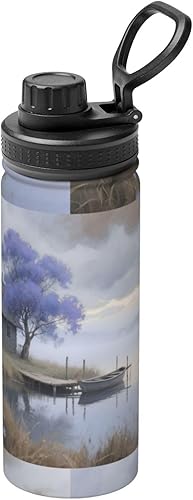 Little Boat - Hervidor de agua aislado de acero inoxidable  Impresión divertida botella de agua aislada  Ideal para deportes y viajes