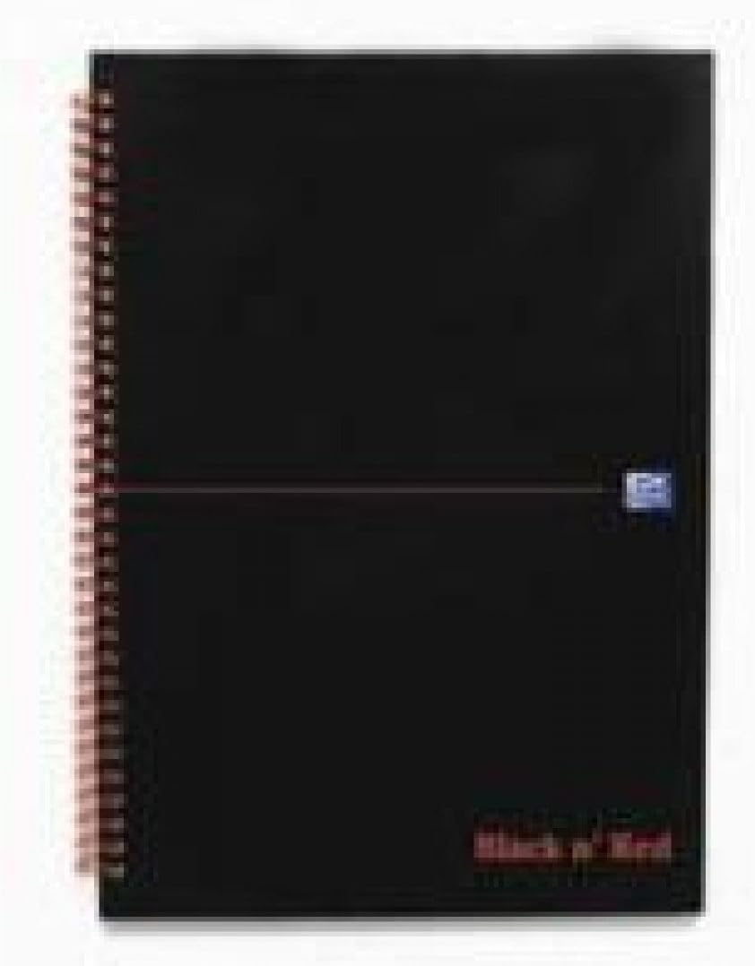 Black n Red Book Wirebound 90gsm Ruled Indexed AZ 140 Pages A4 Ref