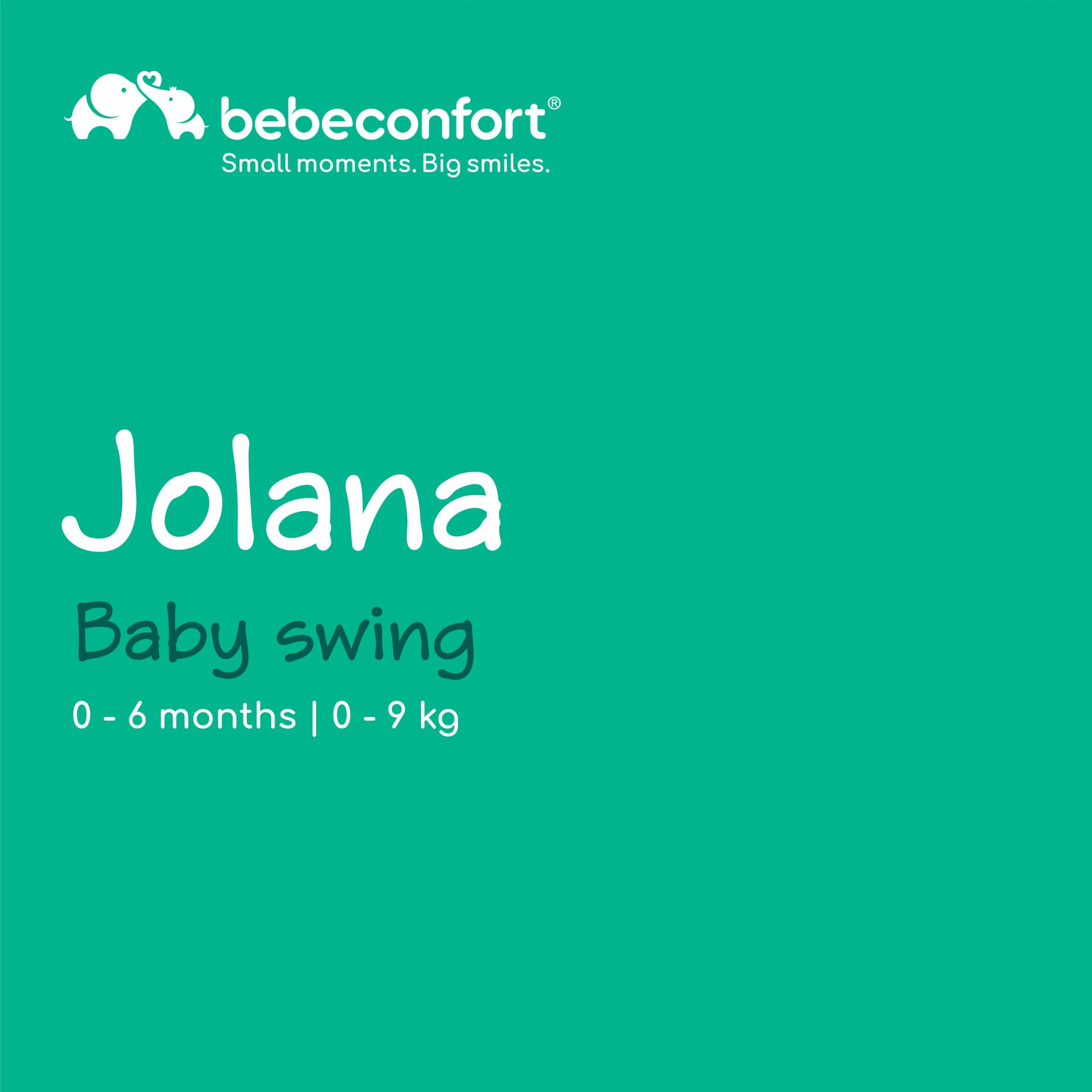Bebeconfort Jolana Balançoire électrique pour bébé 0-6 mois (9 kg), détection automatique de mouvement, 12 chansons apaisantes, 5 sons de la nature, dossier réglable, 2 positions d'inclinaison