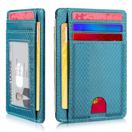 Artpaxy Slim Wallet for Men & Women, Minimalist Front Pocket Card Holder for Travel, RFID Blocking, Water Resistant Nylon Wallet for ID & Cash & Credit Card