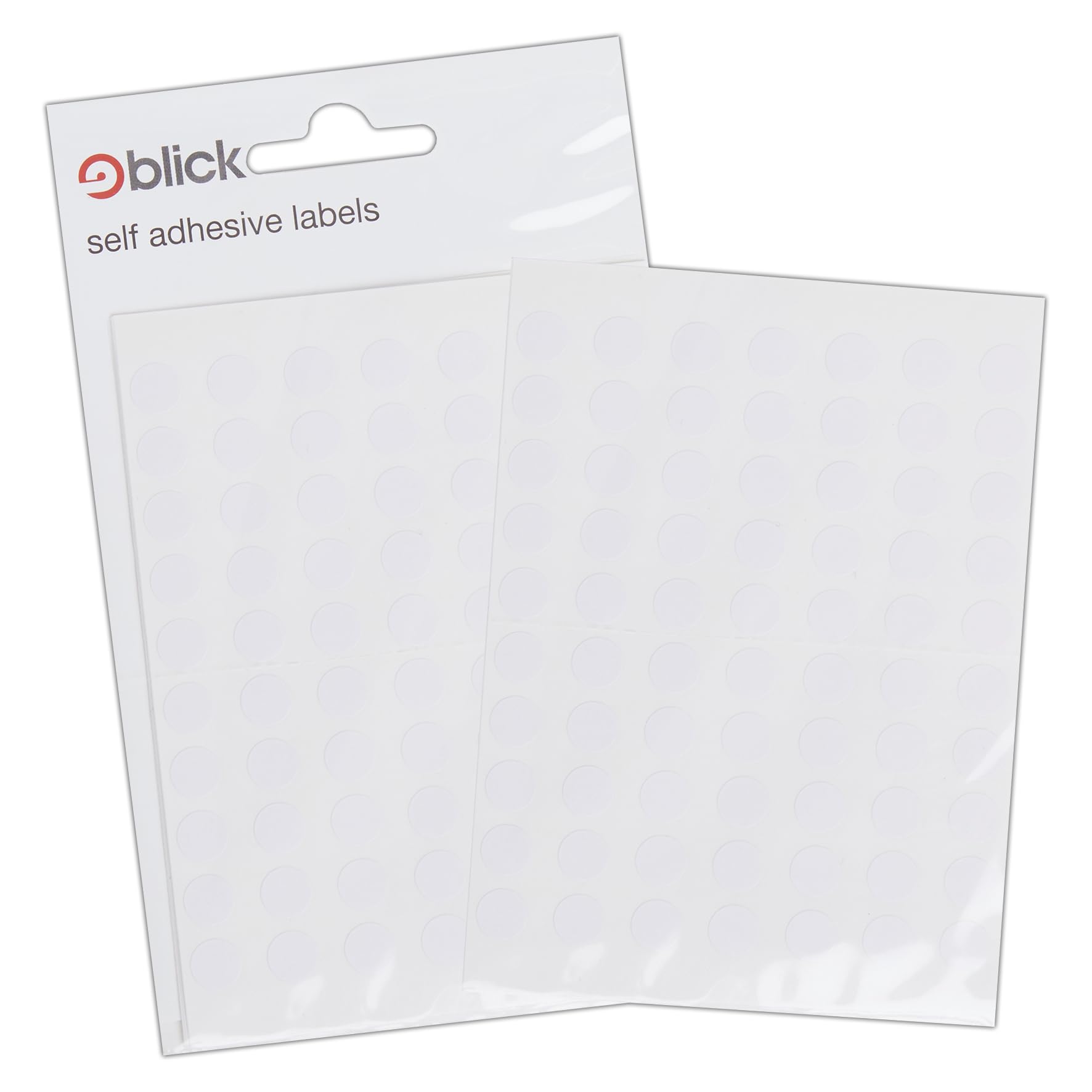 Blick Labels, White, Self Adhesive Stickers, Coloured Dot, Circles, 8mm, 490 Labels, for Home, Office, Family, School, Holiday Calendar Organising, Planner, Rewards Chart, Colour Coding