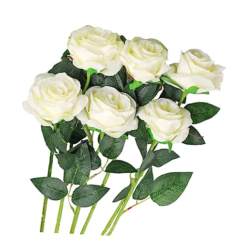 Holibanna 6Piezas Ramo Flores Artificiales de Peonía Decoración Floral Simulada para Bodas Adornos para Hogar y Oficina Color