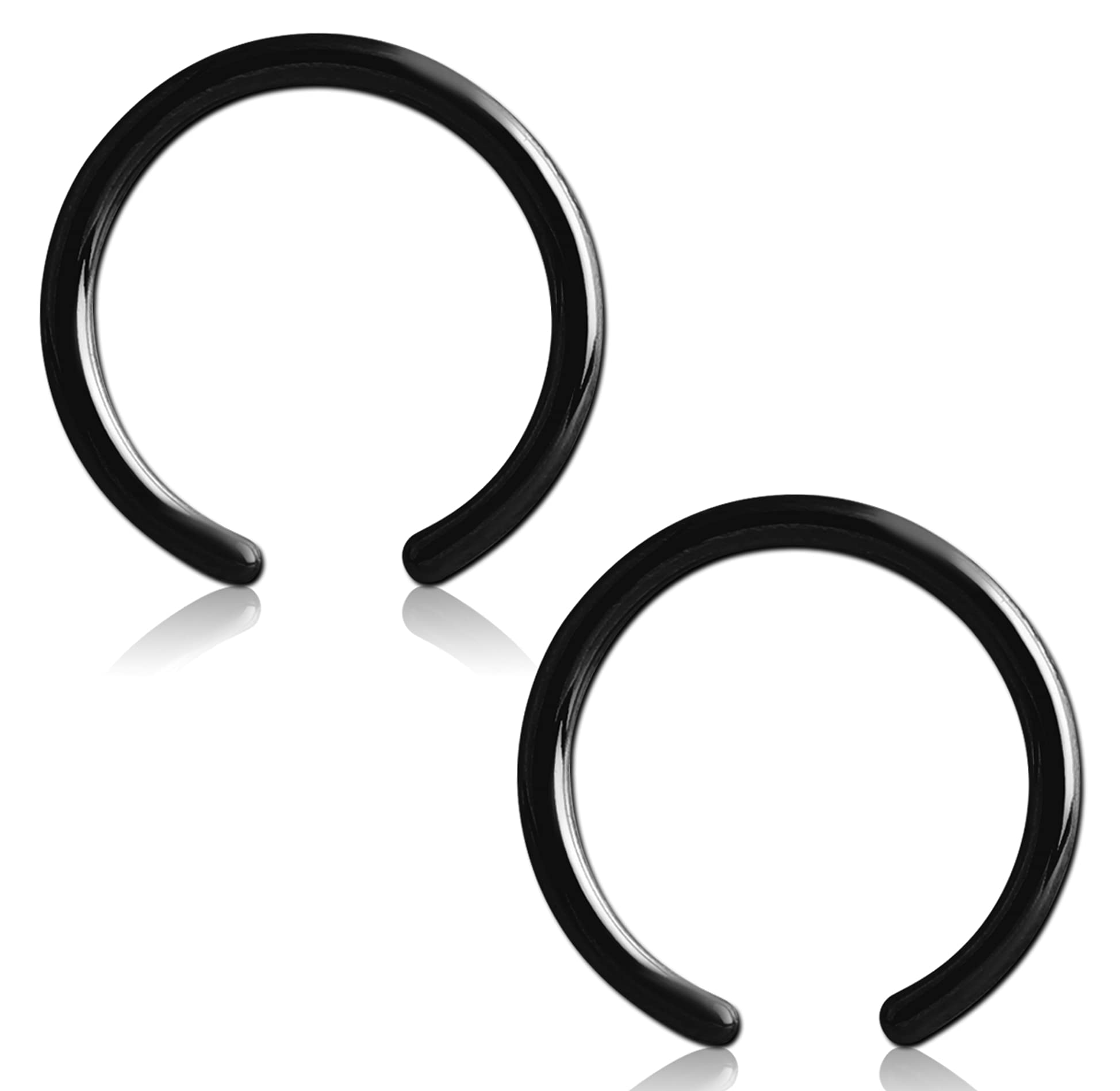 Via Mazzini 316L Stainless Steel No-Tarnish No-Rusting Clip-On Non-Pierced 8mm Nose Ring For Women And Girls (1 Pair) (B07L4QRX4T) Amazon Price History, Amazon Price Tracker